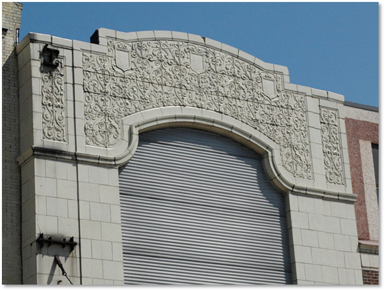 Photo of Retlaw Theater architectural detail